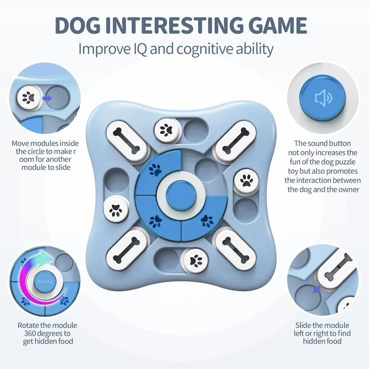 Interactive Slow Feeder Puzzle Toy
