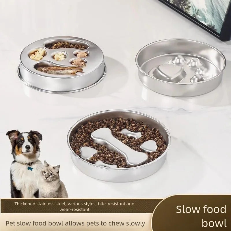 Stainless Steel Slow Feeder Bowl
