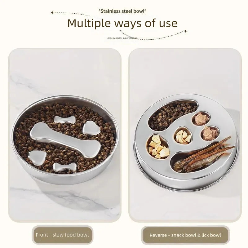 Stainless Steel Slow Feeder Bowl