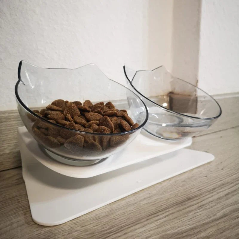Elevated Double Pet Bowls with Stand – Non-Slip Food & Water Feeder for Dogs & Cats