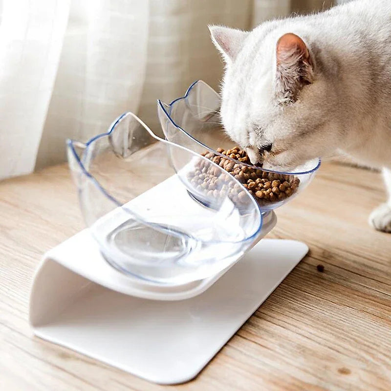 Elevated Double Pet Bowls with Stand – Non-Slip Food & Water Feeder for Dogs & Cats