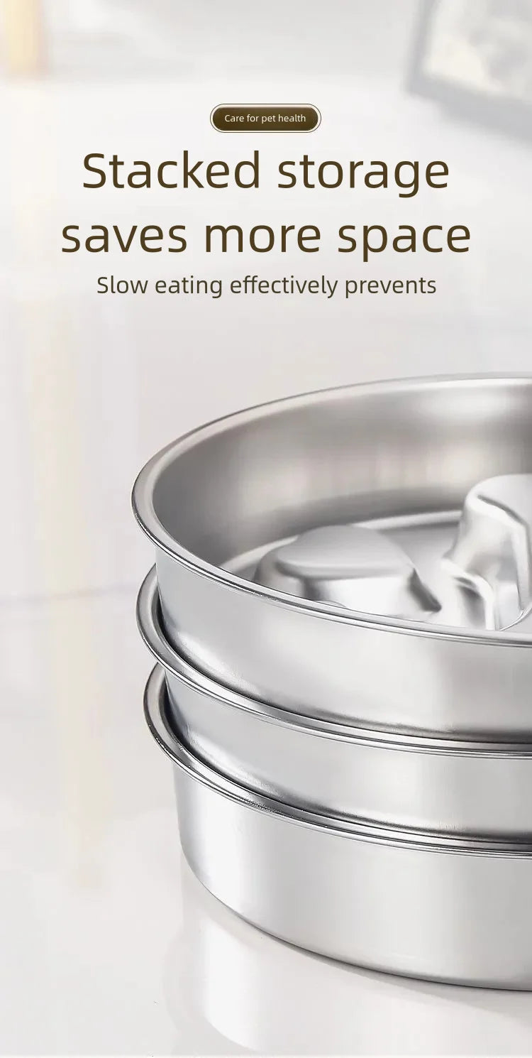 Stainless Steel Slow Feeder Bowl
