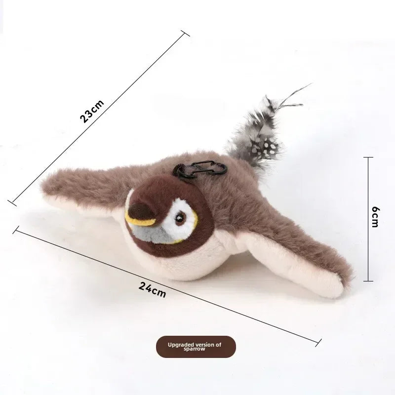 Interactive Cat Toy with Catnip – Touch-Activated Squeaky Plush, USB Rechargeable