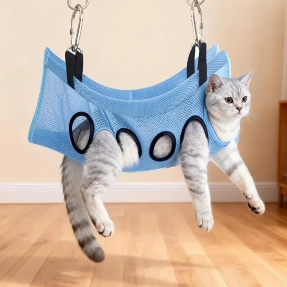 Portable Pet Bathing & Grooming Hammock – Adjustable, Foldable Dog & Cat Washing Support