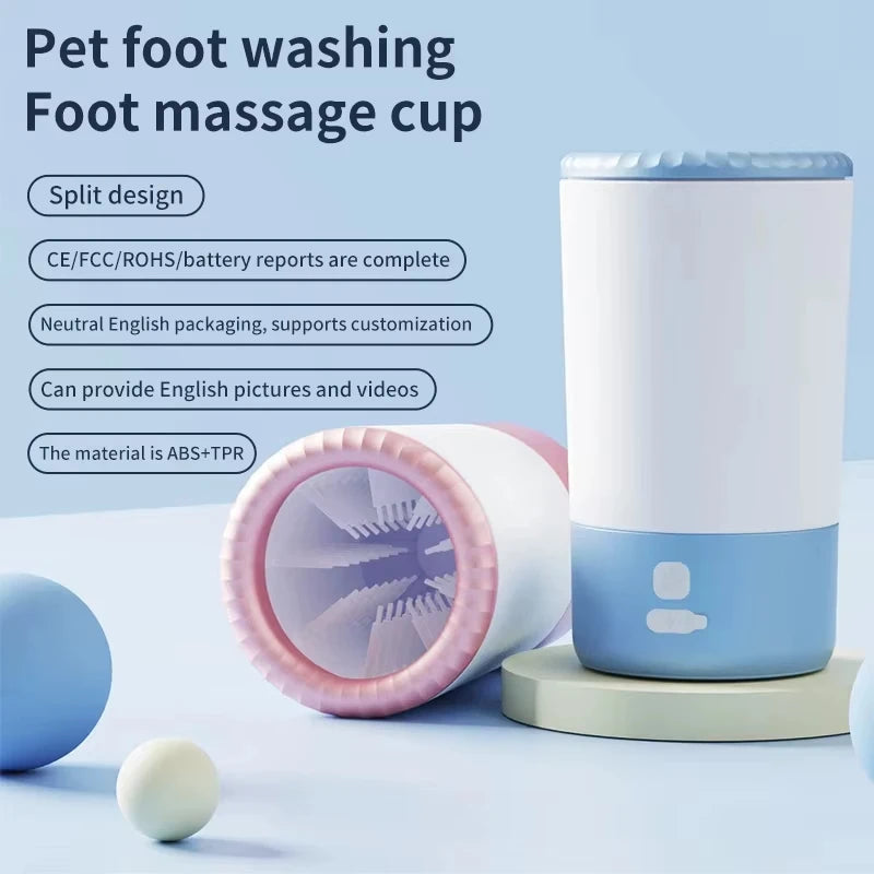 Electric Automatic Pet Foot Washing Machine Portable Quick Clean Low Noise Waterproof Dog Paw Cleaner Foot Cup