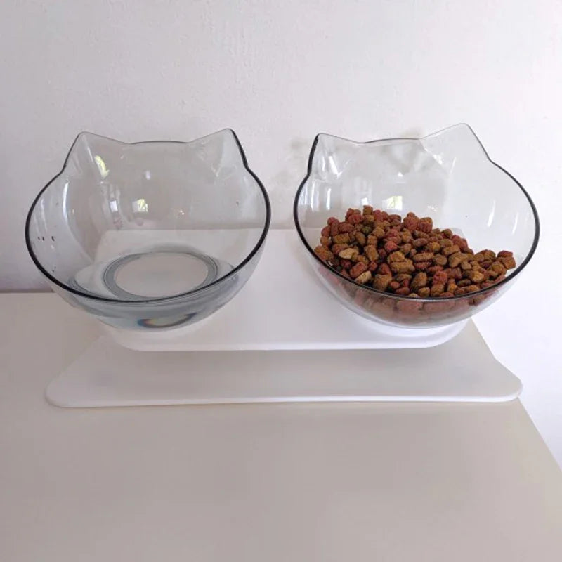 Elevated Double Pet Bowls with Stand – Non-Slip Food & Water Feeder for Dogs & Cats