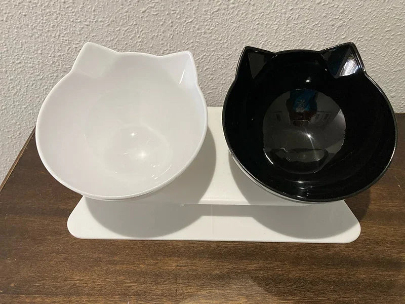 Elevated Double Pet Bowls with Stand – Non-Slip Food & Water Feeder for Dogs & Cats