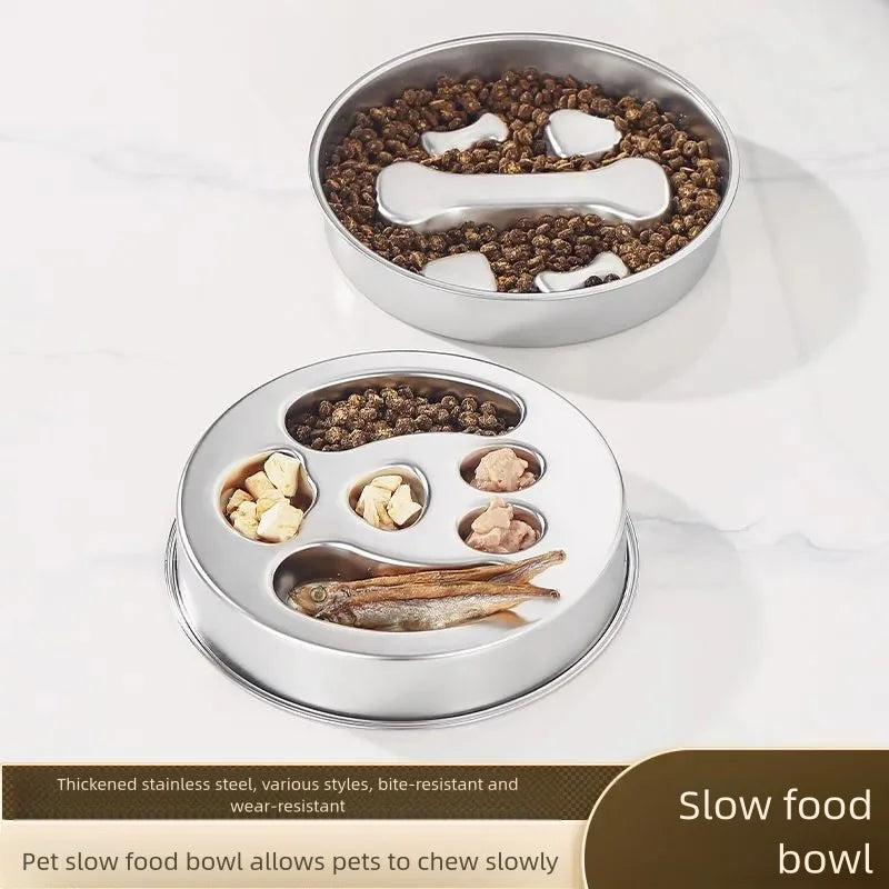 Stainless Steel Slow Feeder Bowl