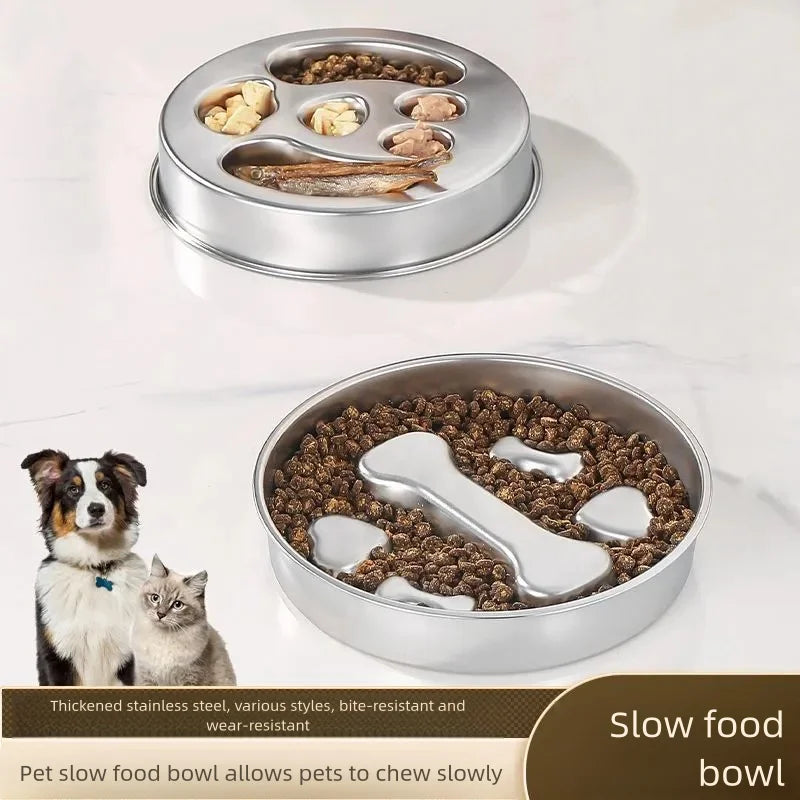 Stainless Steel Slow Feeder Bowl