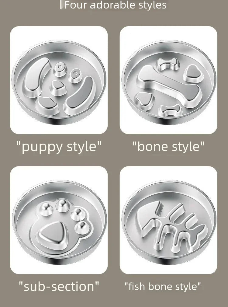 Stainless Steel Slow Feeder Bowl