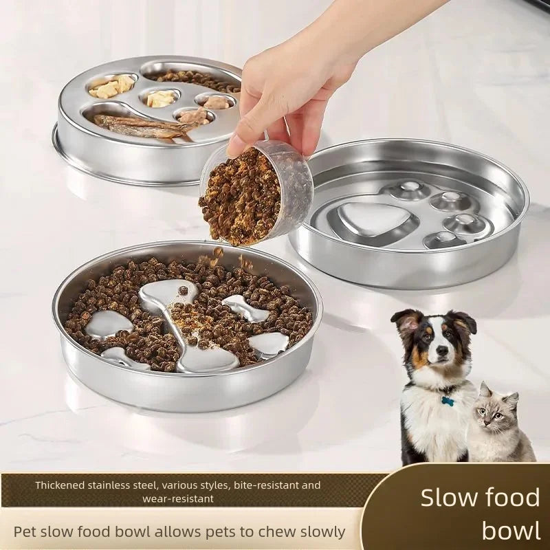 Stainless Steel Slow Feeder Bowl