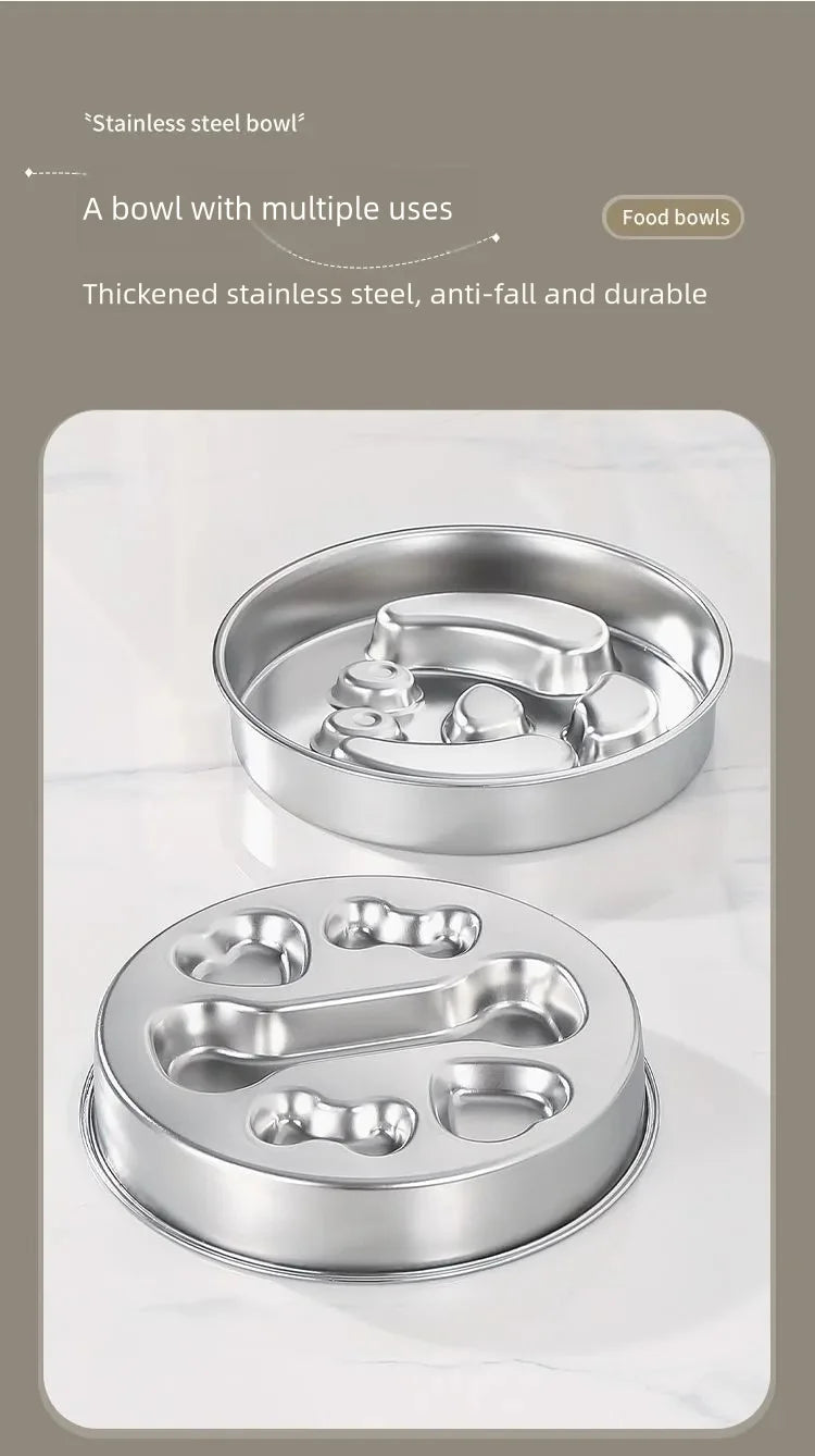 Stainless Steel Slow Feeder Bowl