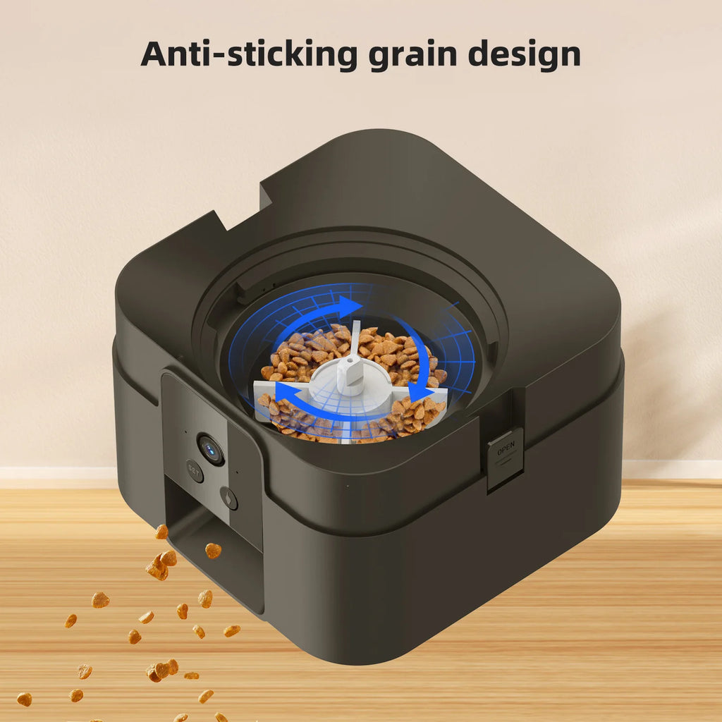 Smart Automatic Pet Feeder 2L – Wi-Fi Camera, Remote App Control for Dogs & Cats