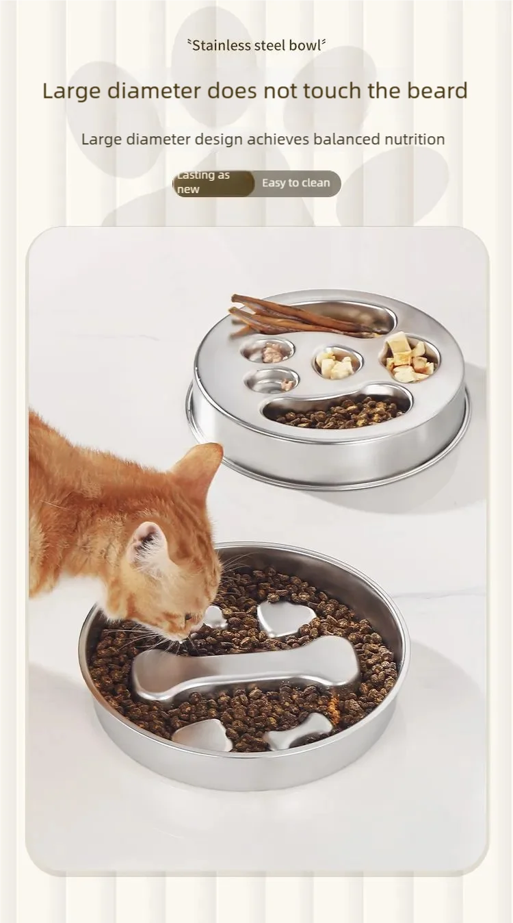 Stainless Steel Slow Feeder Bowl
