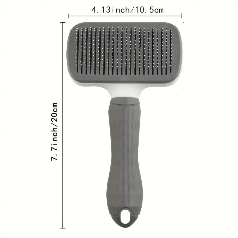 Self-Cleaning Pet Grooming Brush – One-Click Hair Removal for Dogs & Cats