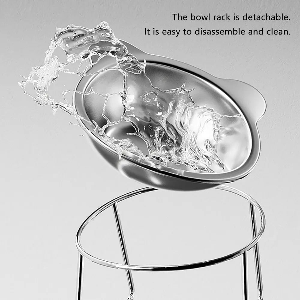 15° Elevated Stainless Steel Cat Bowl