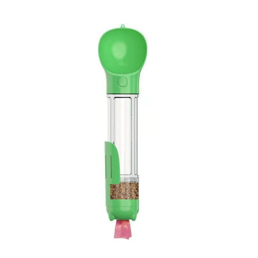 300/500ml Pet Water Food Dispenser 3 in 1 Leak Proof Pet Dog Water Bottle with Trash Bag Box and Shovel Dog Food Feeder Puppy