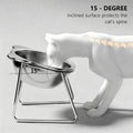 15° Elevated Stainless Steel Cat Bowl