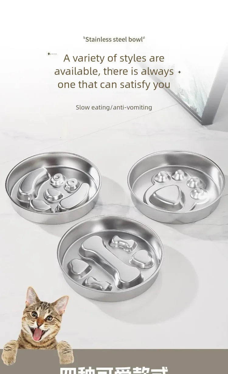 Stainless Steel Slow Feeder Bowl