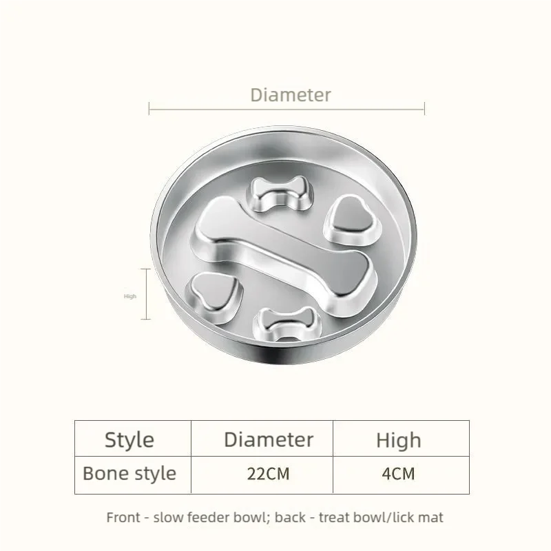Stainless Steel Slow Feeder Bowl