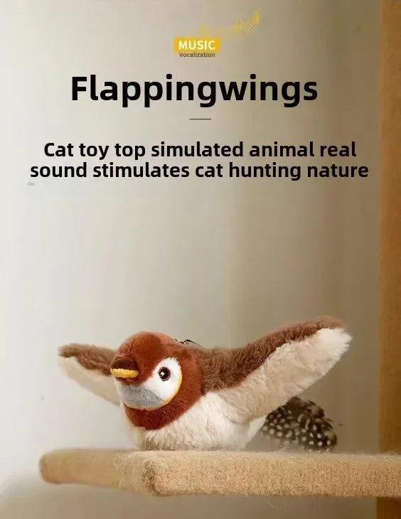 Interactive Cat Toy with Catnip – Touch-Activated Squeaky Plush, USB Rechargeable