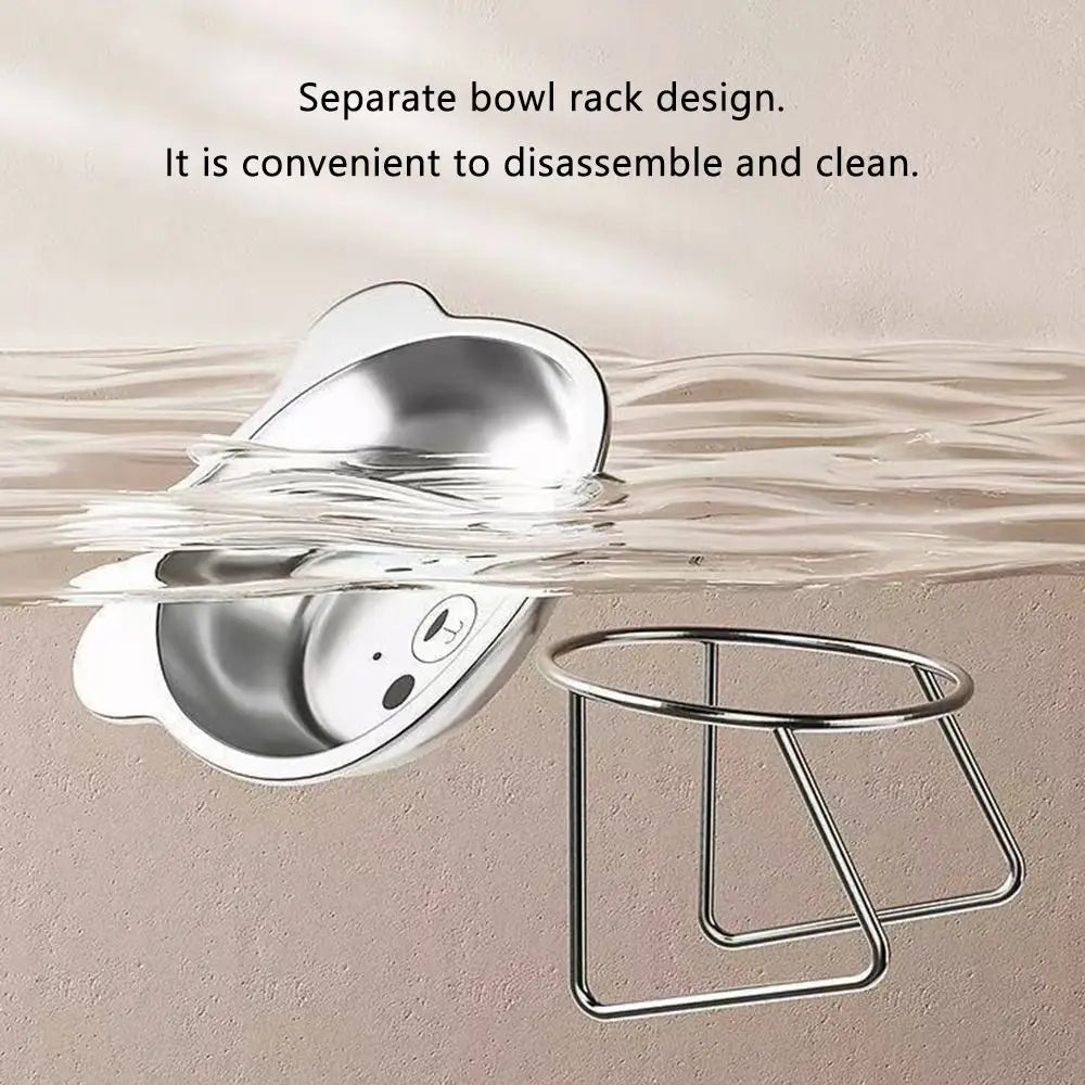 15° Elevated Stainless Steel Cat Bowl